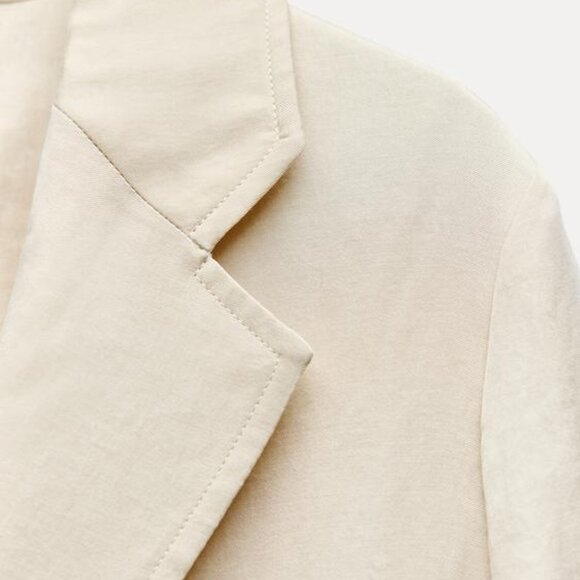 ZARA OVERSIZED FLOWING BLAZER - Picture 4 of 10